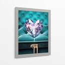Crorazón de Diamante Iridiscente En Estuche de Terciopelo  - DeLaVegaGaming | Cuadro decorativo de Canvas Lab