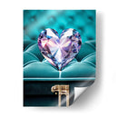 Crorazón de Diamante Iridiscente En Estuche de Terciopelo  - DeLaVegaGaming | Cuadro decorativo de Canvas Lab