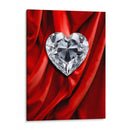 Corazón de Diamante Sobre Terciopelo Rojo - DeLaVegaGaming | Cuadro decorativo de Canvas Lab