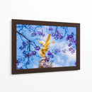 Ángel de la Independencia entre flores de jacaranda - Guillermo Aparicio | Cuadro decorativo de Canvas Lab
