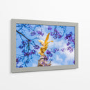 Ángel de la Independencia entre flores de jacaranda - Guillermo Aparicio | Cuadro decorativo de Canvas Lab