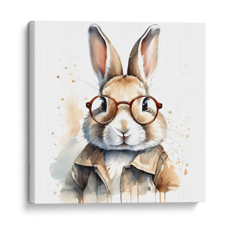 Conejo con lentes - Mavel Per | Cuadro decorativo de Canvas Lab