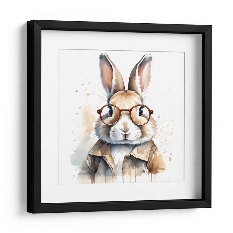 Conejo con lentes - Mavel Per | Cuadro decorativo de Canvas Lab