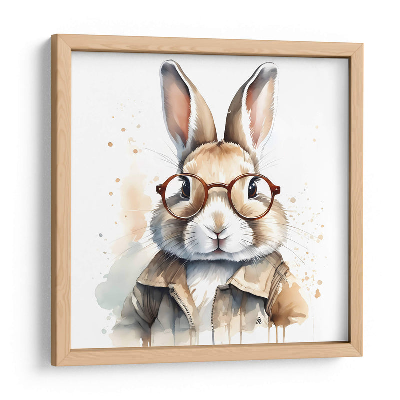 Conejo con lentes - Mavel Per | Cuadro decorativo de Canvas Lab