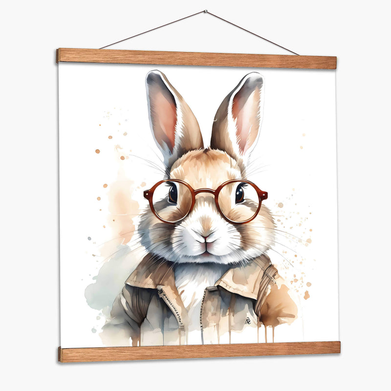 Conejo con lentes - Mavel Per | Cuadro decorativo de Canvas Lab