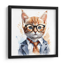 Gato elegante en acuarela - Mavel Per | Cuadro decorativo de Canvas Lab