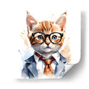 Gato elegante en acuarela - Mavel Per | Cuadro decorativo de Canvas Lab