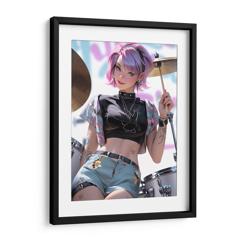 Las Chicas de la Banda - La Baterista - DeLaVegaGaming | Cuadro decorativo de Canvas Lab