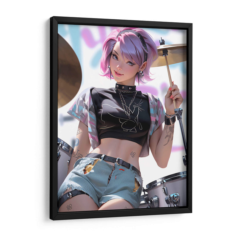 Las Chicas de la Banda - La Baterista - DeLaVegaGaming | Cuadro decorativo de Canvas Lab