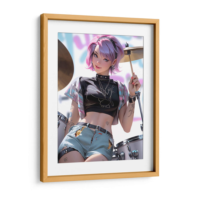 Las Chicas de la Banda - La Baterista - DeLaVegaGaming | Cuadro decorativo de Canvas Lab