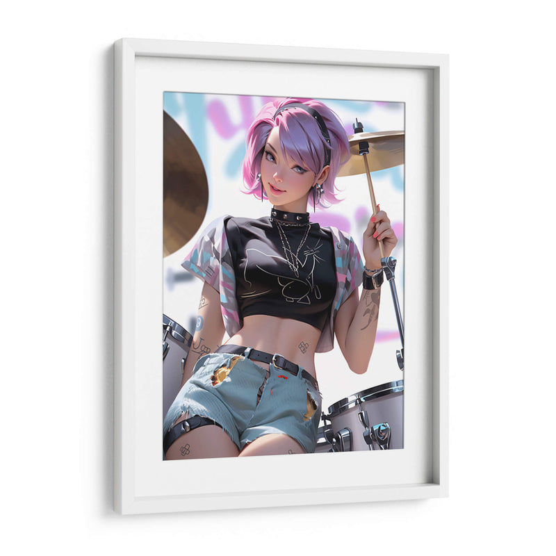 Las Chicas de la Banda - La Baterista - DeLaVegaGaming | Cuadro decorativo de Canvas Lab