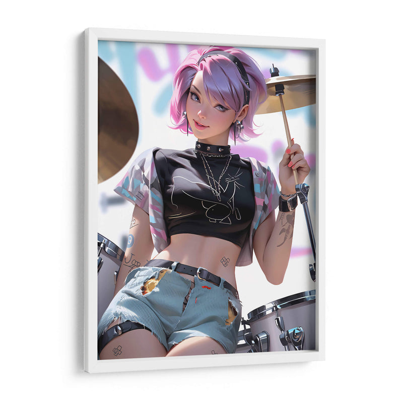 Las Chicas de la Banda - La Baterista - DeLaVegaGaming | Cuadro decorativo de Canvas Lab