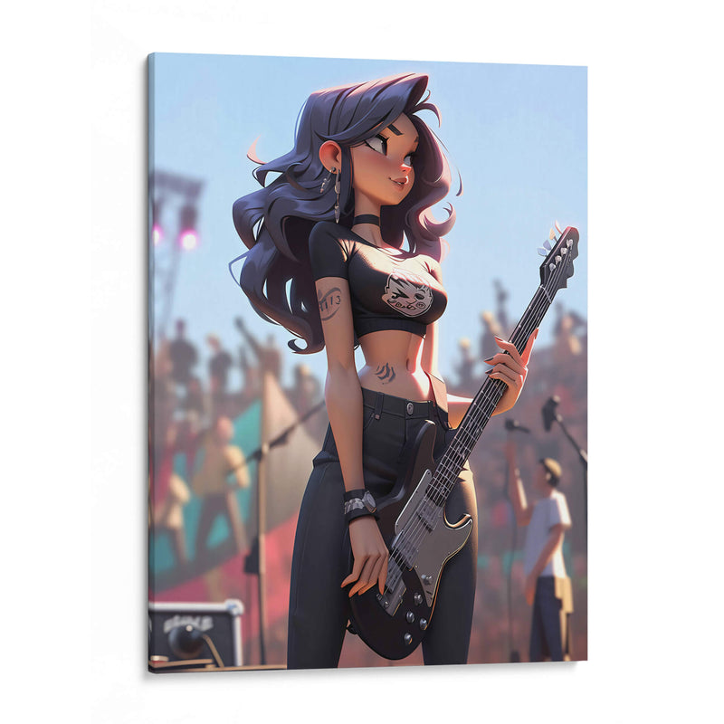 Las Chicas de la Banda - La Guitarrista - DeLaVegaGaming | Cuadro decorativo de Canvas Lab