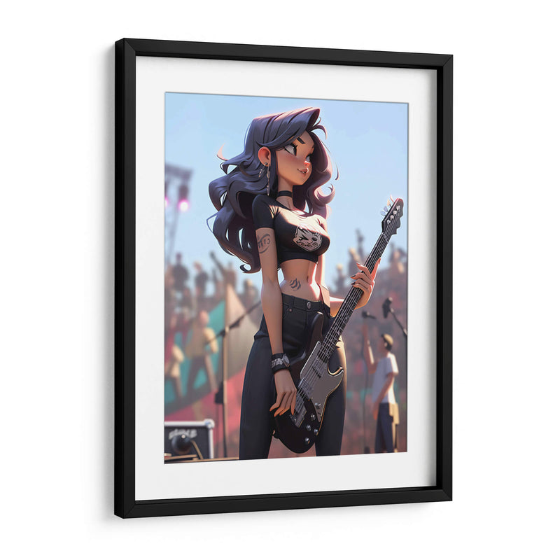 Las Chicas de la Banda - La Guitarrista - DeLaVegaGaming | Cuadro decorativo de Canvas Lab