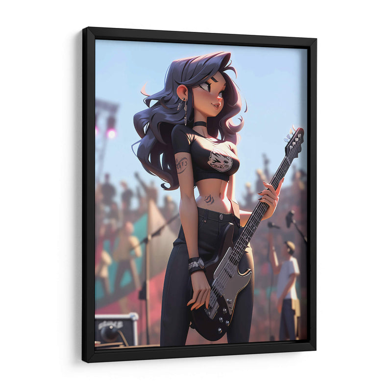 Las Chicas de la Banda - La Guitarrista - DeLaVegaGaming | Cuadro decorativo de Canvas Lab