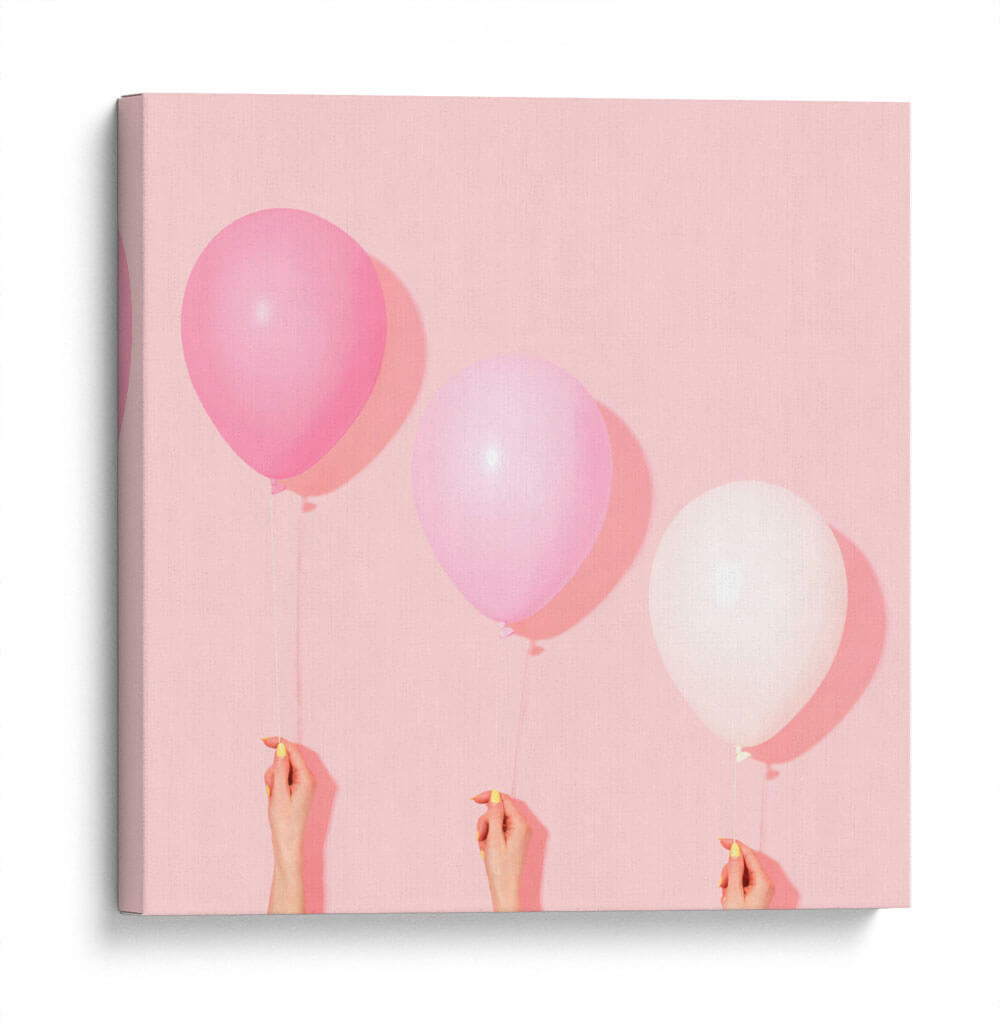 Tres globos rosas | Cuadro decorativo de Canvas Lab