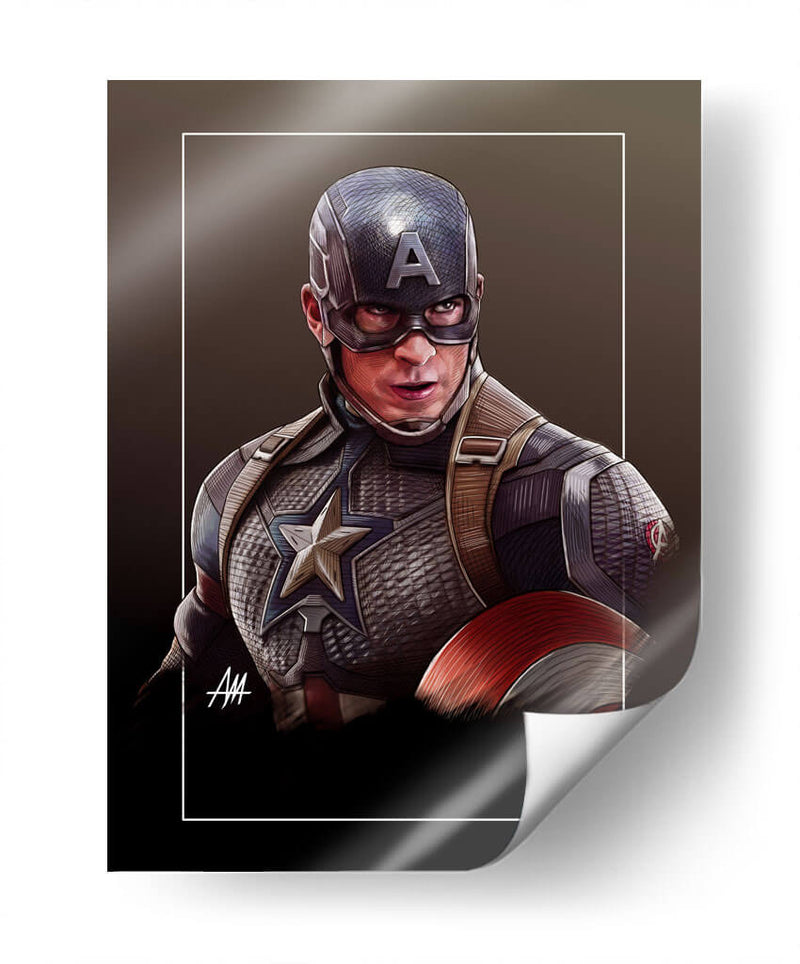 Capitán América - Axell Mejía Art | Cuadro decorativo de Canvas Lab