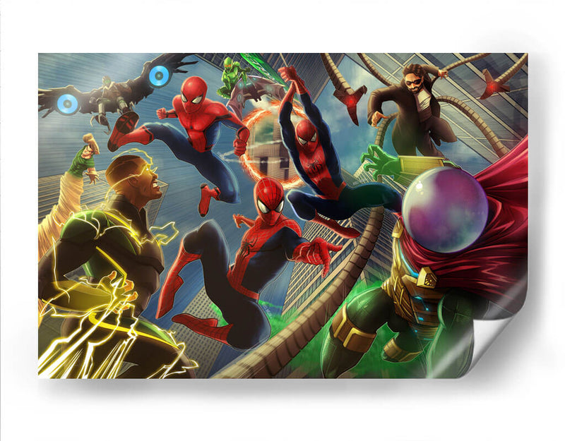 Sinister 6 Battle - Axell Mejía Art | Cuadro decorativo de Canvas Lab