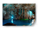 Cenote en Valladolid en azul - 5000 grados | Cuadro decorativo de Canvas Lab