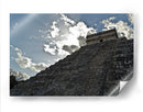 Pirámide de Chichen Itza con resplandor - 5000 grados | Cuadro decorativo de Canvas Lab