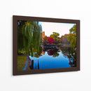 Reflejos en lago con arbol rojo, Boston - 5000 grados | Cuadro decorativo de Canvas Lab