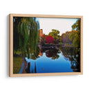 Reflejos en lago con arbol rojo, Boston - 5000 grados | Cuadro decorativo de Canvas Lab