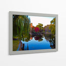 Reflejos en lago con arbol rojo, Boston - 5000 grados | Cuadro decorativo de Canvas Lab