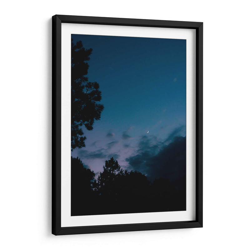 Atardecer con luna en cuarto creciente - Enrique Estrada | Cuadro decorativo de Canvas Lab