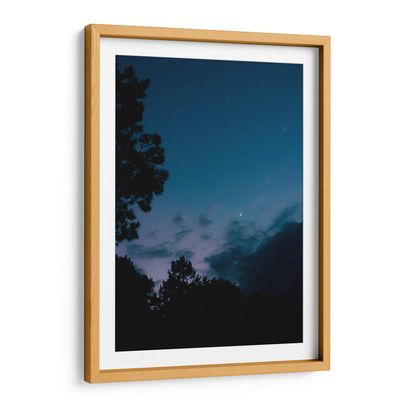 Atardecer con luna en cuarto creciente - Enrique Estrada | Cuadro decorativo de Canvas Lab