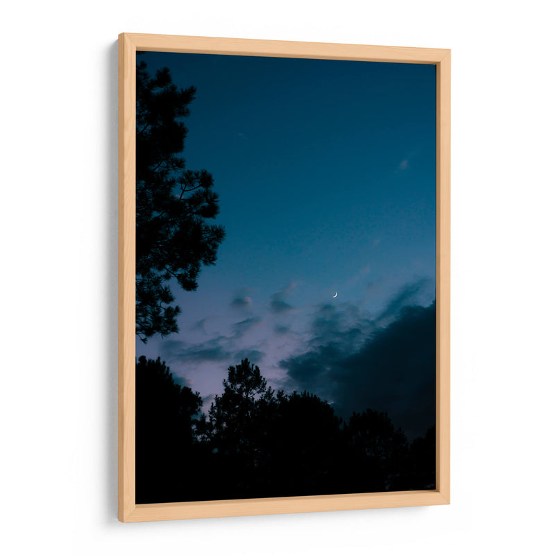 Atardecer con luna en cuarto creciente - Enrique Estrada | Cuadro decorativo de Canvas Lab