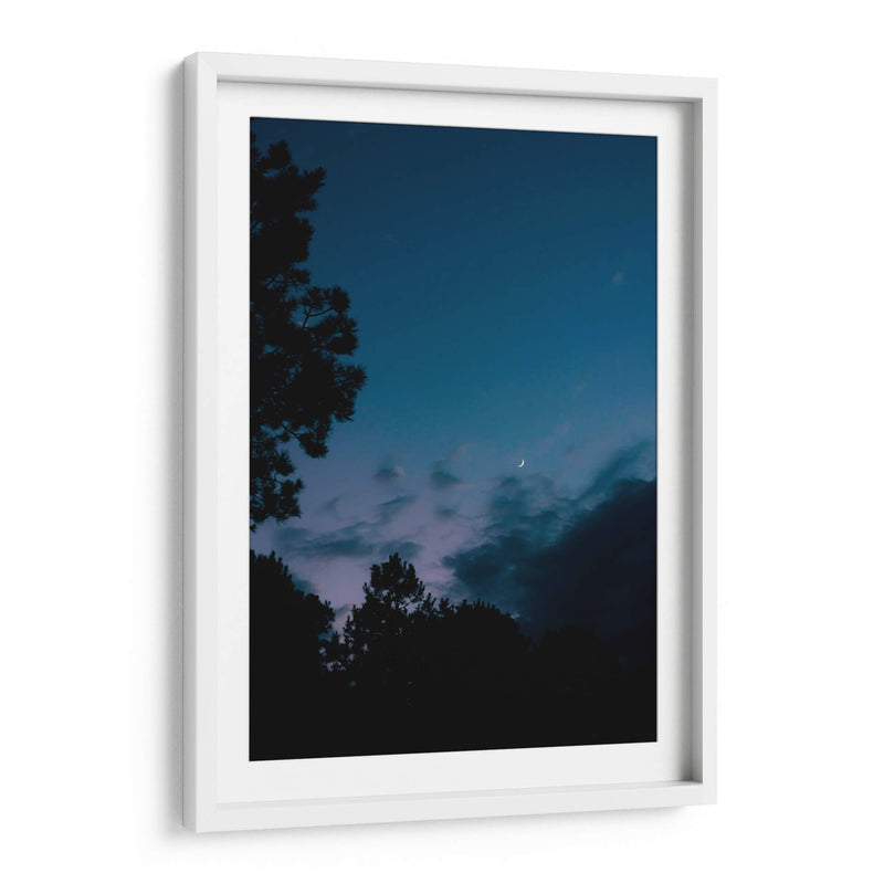 Atardecer con luna en cuarto creciente - Enrique Estrada | Cuadro decorativo de Canvas Lab