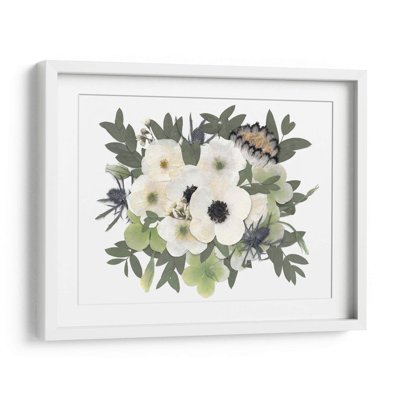 Snow White - Pressed Flowers - Designs by Andrea | Cuadro decorativo de Canvas Lab