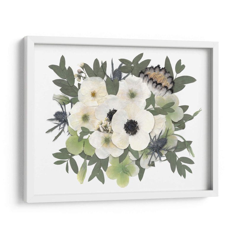 Snow White - Pressed Flowers - Designs by Andrea | Cuadro decorativo de Canvas Lab