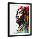 Bob Marley vibrante  - Paltik Arte Digital | Cuadro decorativo de Canvas Lab