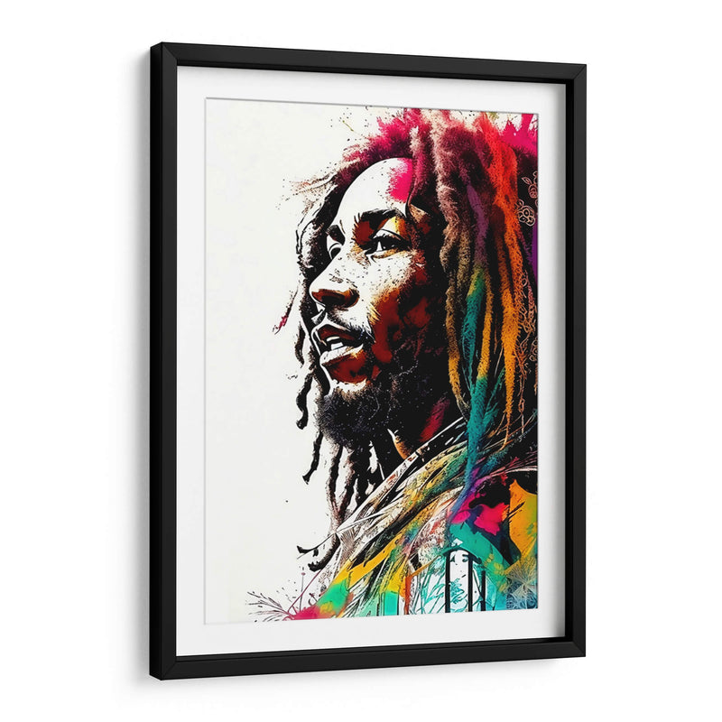 Bob Marley vibrante  - Paltik Arte Digital | Cuadro decorativo de Canvas Lab