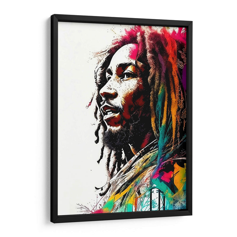 Bob Marley vibrante  - Paltik Arte Digital | Cuadro decorativo de Canvas Lab