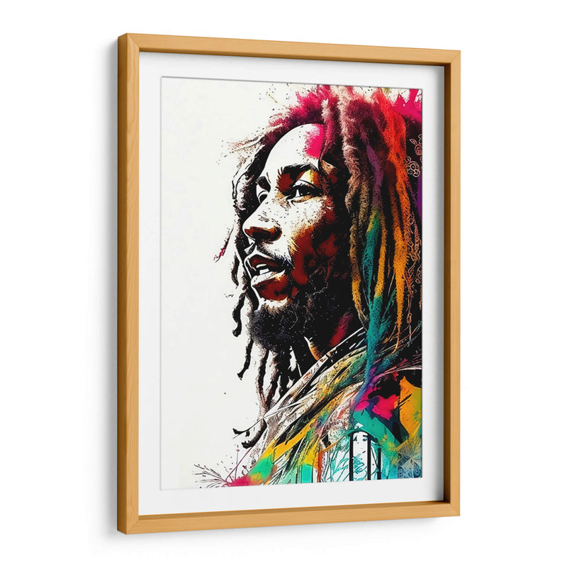 Bob Marley vibrante  - Paltik Arte Digital | Cuadro decorativo de Canvas Lab