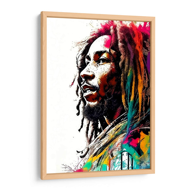 Bob Marley vibrante  - Paltik Arte Digital | Cuadro decorativo de Canvas Lab