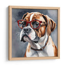 Perro Boxer con lentes - Mavel Per | Cuadro decorativo de Canvas Lab
