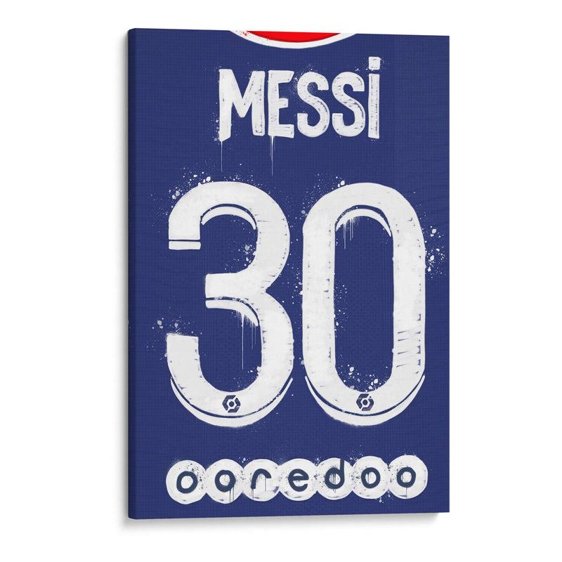 Messi PSG Jersey - David Aste | Cuadro decorativo de Canvas Lab