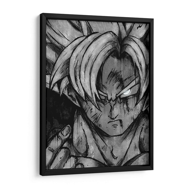 Goku Lines - Line Art | Cuadro decorativo de Canvas Lab