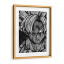 Goku Lines - Line Art | Cuadro decorativo de Canvas Lab