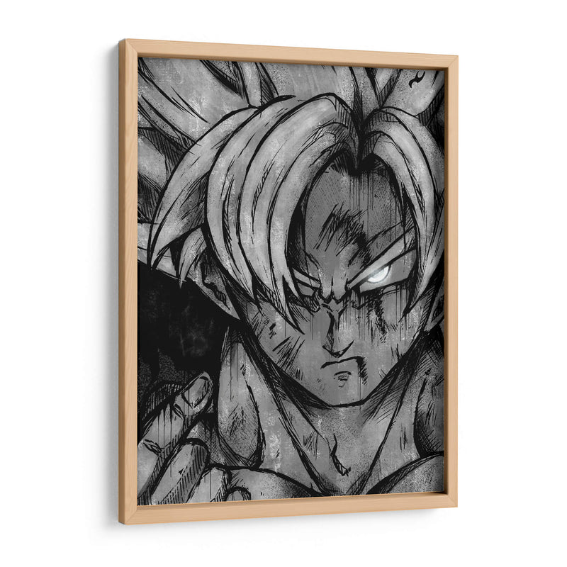 Goku Lines - Line Art | Cuadro decorativo de Canvas Lab