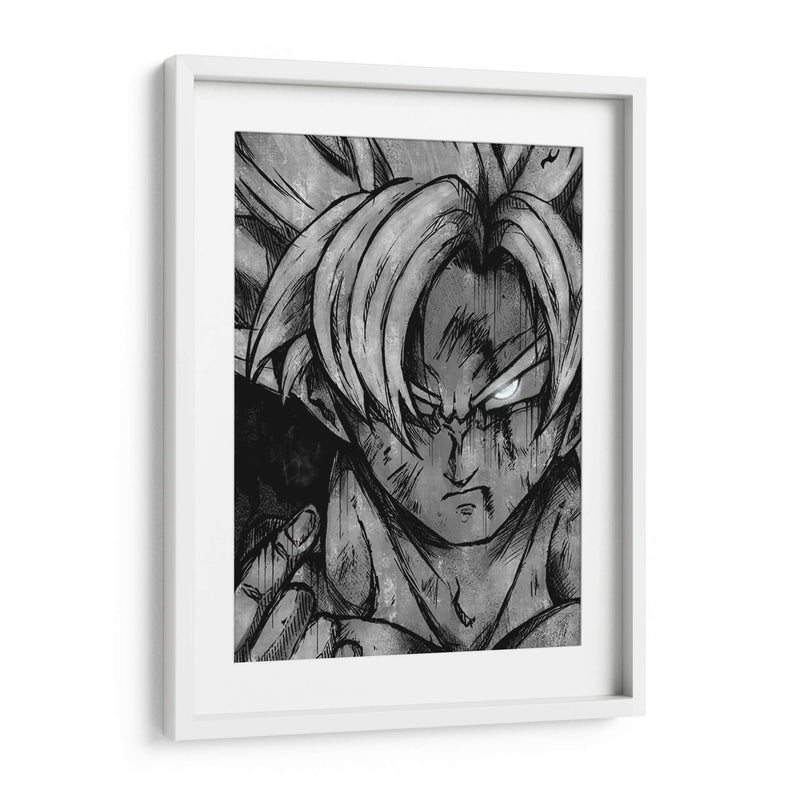 Goku Lines - Line Art | Cuadro decorativo de Canvas Lab
