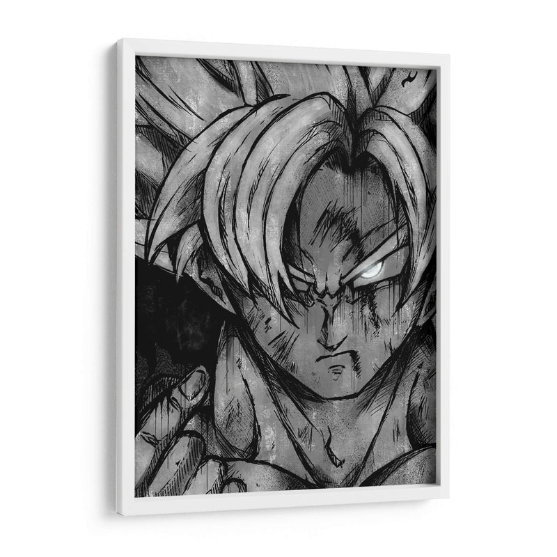 Goku Lines - Line Art | Cuadro decorativo de Canvas Lab