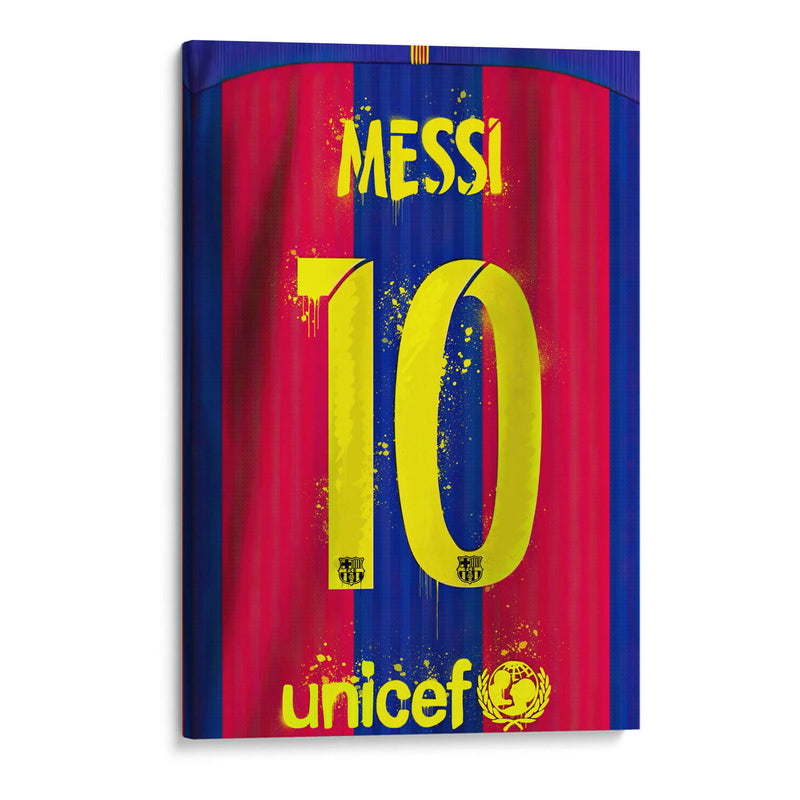 Messi Barca Jersey - David Aste | Cuadro decorativo de Canvas Lab