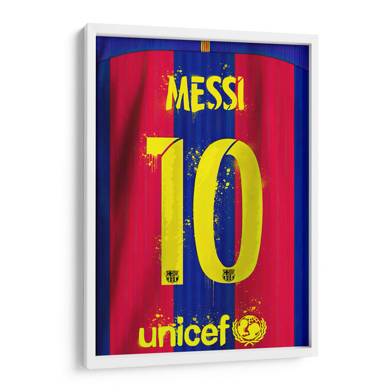 Messi Barca Jersey - David Aste | Cuadro decorativo de Canvas Lab