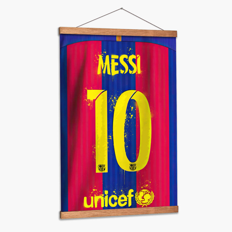 Messi Barca Jersey - David Aste | Cuadro decorativo de Canvas Lab