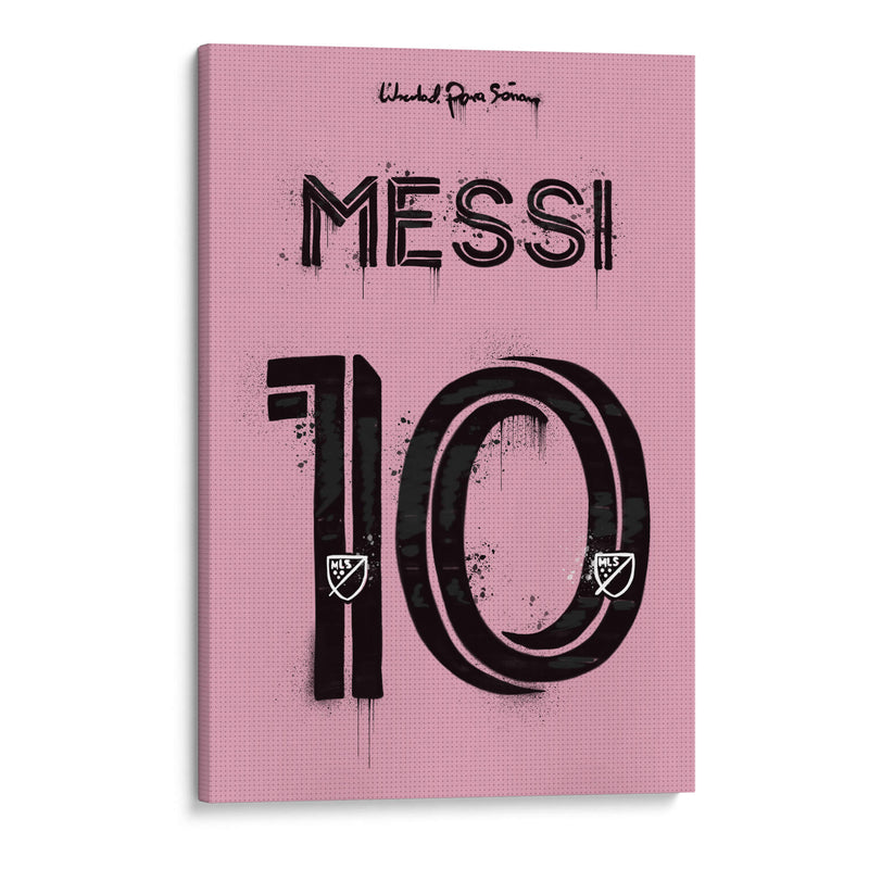 Messi Miami Jersey - David Aste | Cuadro decorativo de Canvas Lab