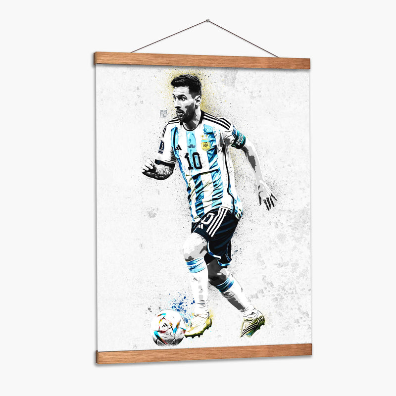 Messi Argentina Graffiti - David Aste | Cuadro decorativo de Canvas Lab